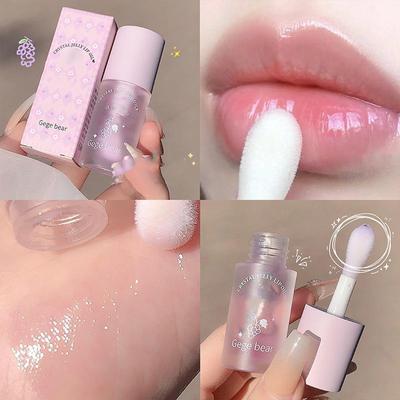 Увлажняющий бальзам для губ Crystal Jelly Lip Oil увлажняет и уменьшает линии губ на основе красного блеска для губ Lady