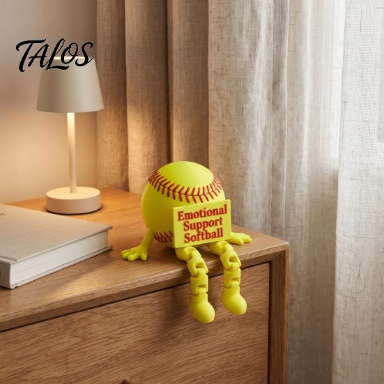 Настольный аксессуар для спортивного болельщика Фигурка Ball Buddy с подвижными ногами, Статуэтки-сидельщики на полку, Забавная статуэтка бейсболиста для стола с подвижными суставами