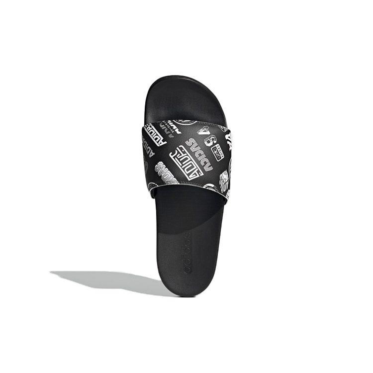adidas Шлепанцы Adilette Comfort 'Логотипы по всей поверхности - Черный' FZ1750