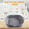 Air Fryer Tray Silicone Mold For Air Fryer Liner Basket Reusable Oven Baking Tray Non-stick Pizza Grill Pan Kitchen Accessories