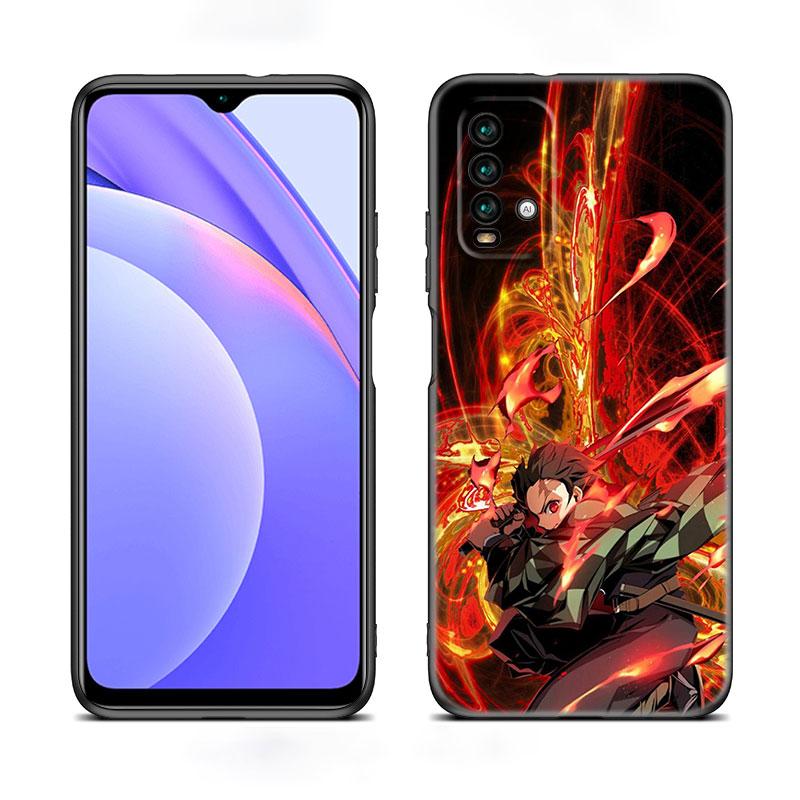 Чехол для телефона «Аниме Demon Slayer Kamado Tanjirou» для Xiaomi Redmi Note 11 10 9 8 T Pro 10S 5G 9A 9C 9S, мягкий черный чехол из ТПУ