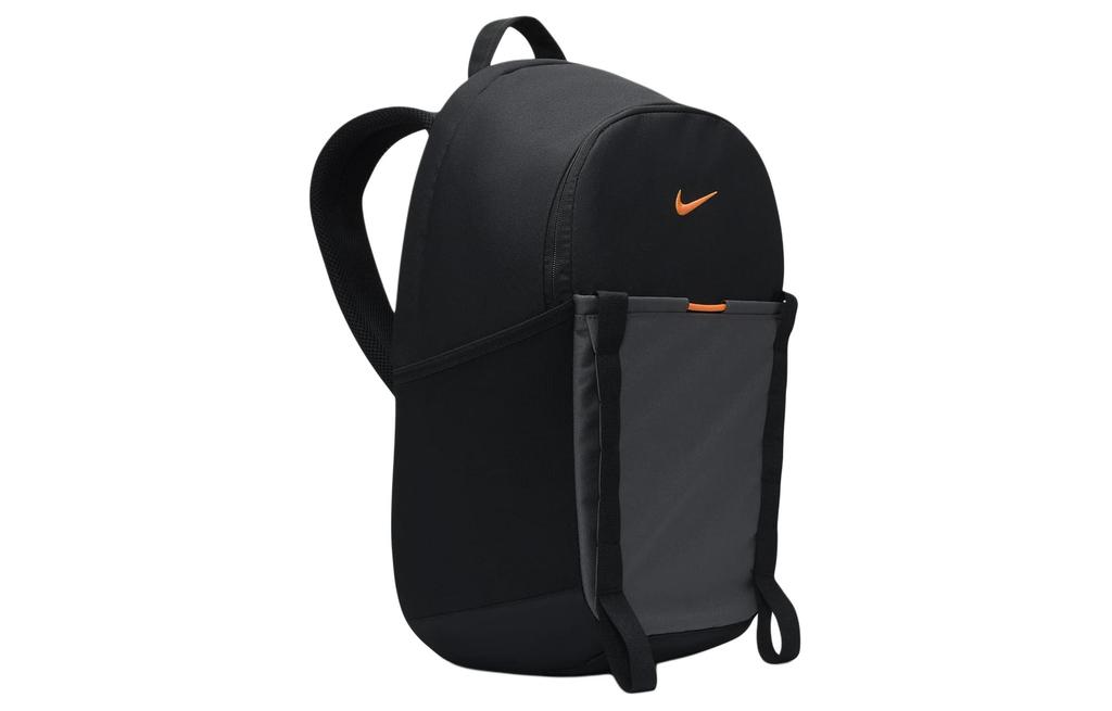Nike Тканевый рюкзак Regular Унисекс Черный и Угольно-черный и Голландский оранжевый DJ9678-011