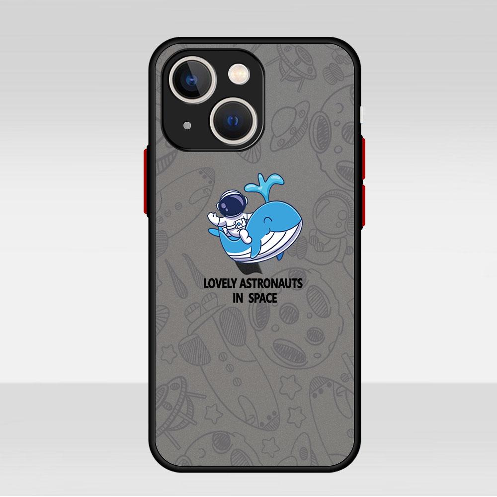 Astronauts Cosmonaut Cute Matte Case For Apple iPhone 14 11 13 7 12 Pro 7 XR XS Max 8 6s SE 2022 Soft Phone Cover