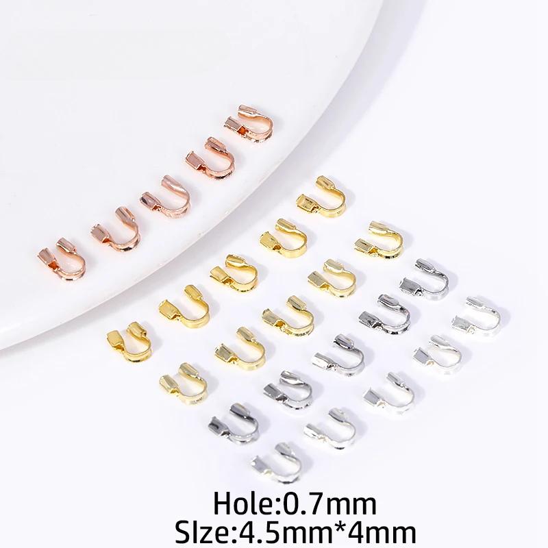 14K/18K позолоченный протектор для ювелирных изделий, U-образные аксессуары, протекторы для проводов, соединители, фурнитура для DIY