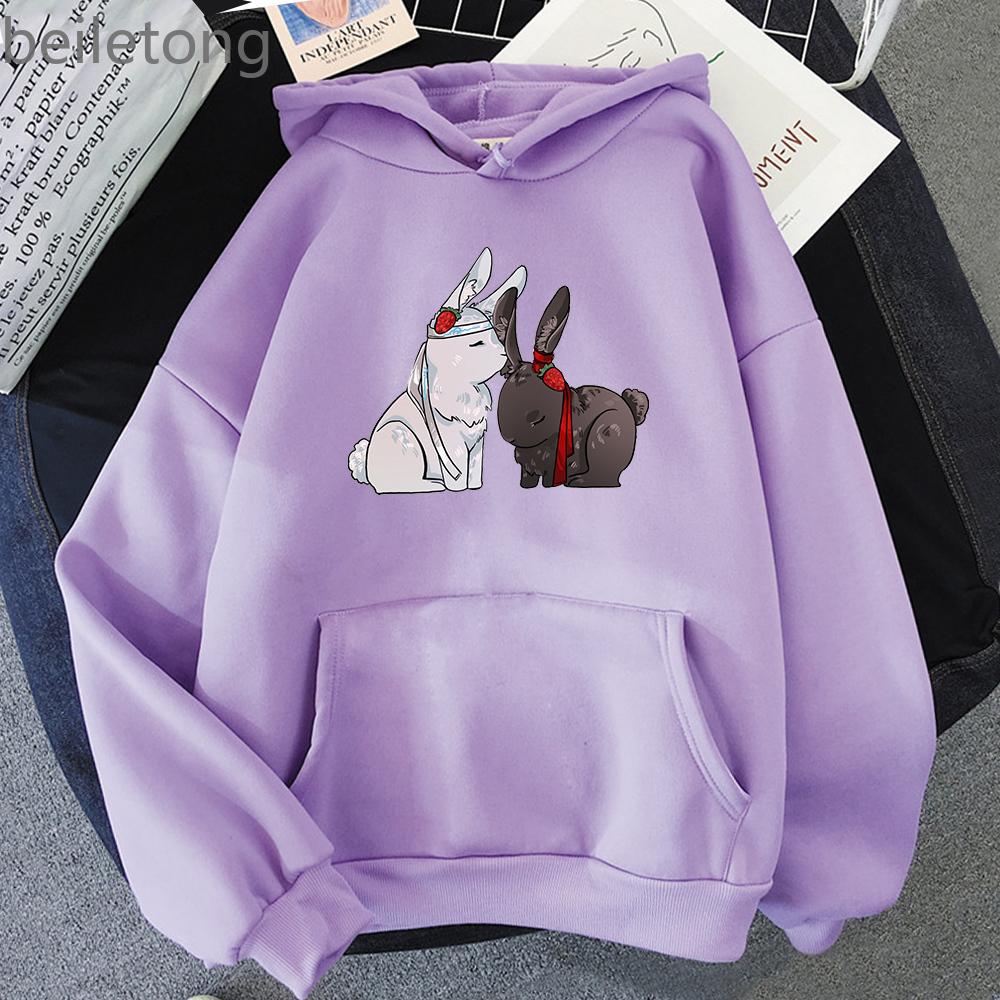 Anime Mo Dao Zu Shi Hoodie Women Streetwear Harajuku The Untamed Wangxian Bunnies Hooded Loose Long Sleeve Unisex Sweatshirts Tops