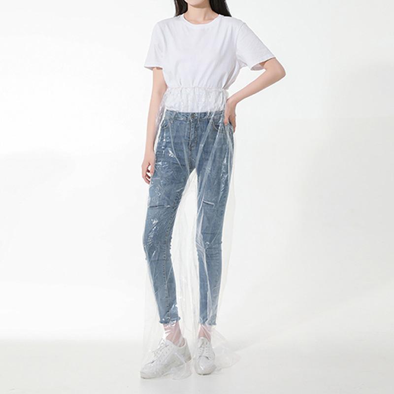 1 шт. в упаковке для ног на открытом воздухе, водонепроницаемые дождевики, одноразовые принадлежности, дождевые штаны, прозрачный дождевик