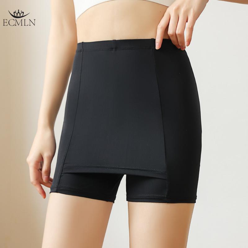 Summer Women's Shorts Underwear Ice Silk Safety Pants Leggings Large Size Seamless Anti-exposure Women's Ultra Thin Stretch Short Leggings