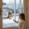 Outdoor Balcony Glass Decorations Christmas Bird Static Window Stickers, PVC Waterproof Decorative Decals Non Adhesive Stickers for Holiday