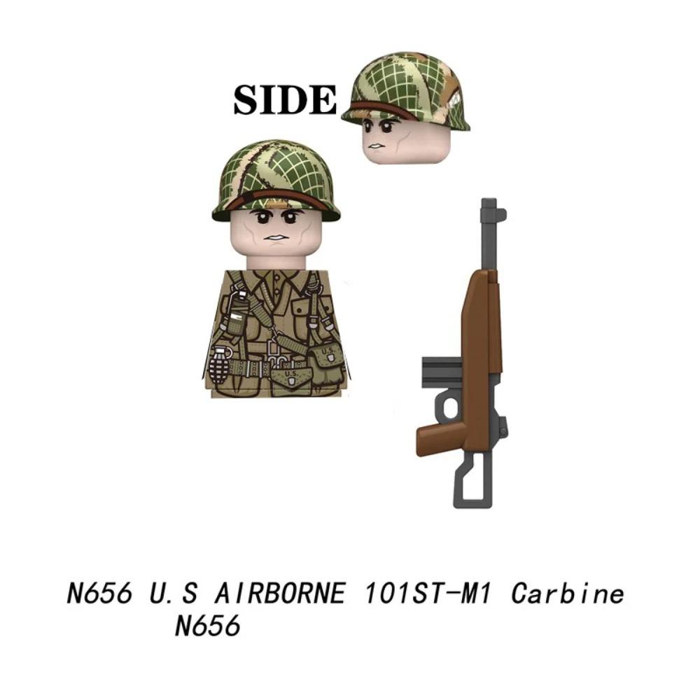 Детали солдат 101-й воздушно-десантной дивизии США, конструктор, офицер, армейский воин, пехота, военные аксессуары, оружие, кирпичики, игрушки GR03