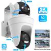 5K 10MP Wifi IP Kamera 10X Zum Dual Ob'ektiv Tashqi PTZ Xavfsizlik Kamerasi Avtomatik Kuzatuv Smart Uy CCTV Kamerasi 360° Video Kuzatuv