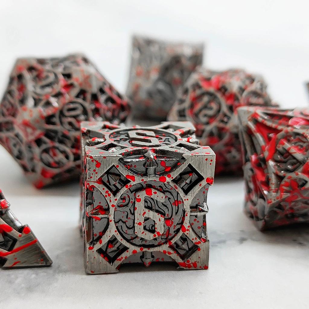 Metal coc running dice dnd dragons and dungeons multi-faceted rpg dice cthulhu d20 настольная игра