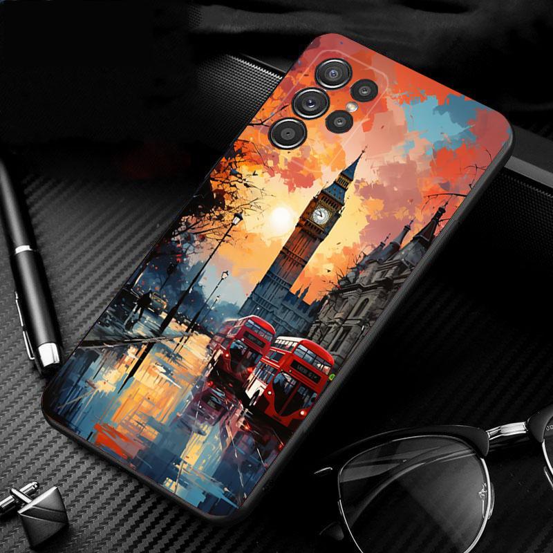 Лондонская эстетика Чехол для телефона Для Samsung Galaxy S25 S24 S23 S22 S21 Ultra S24 S23 S22 S21 S25 Plus S24 S25 FE