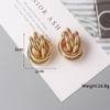 Металлические серьги-подвески с закруткой для женщин, золотистого цвета, из сплава, с обмоткой, неправильной геометрической формы, эффектные, женские, для ушей, с цирконом, pendientes mujer