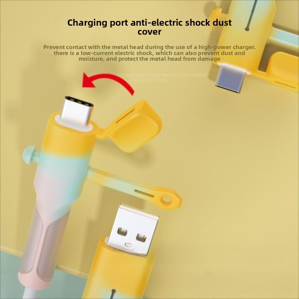 Protective Cap Type C Charger Cable Protector Soft Silicone Silicone Cover Data Line Protection