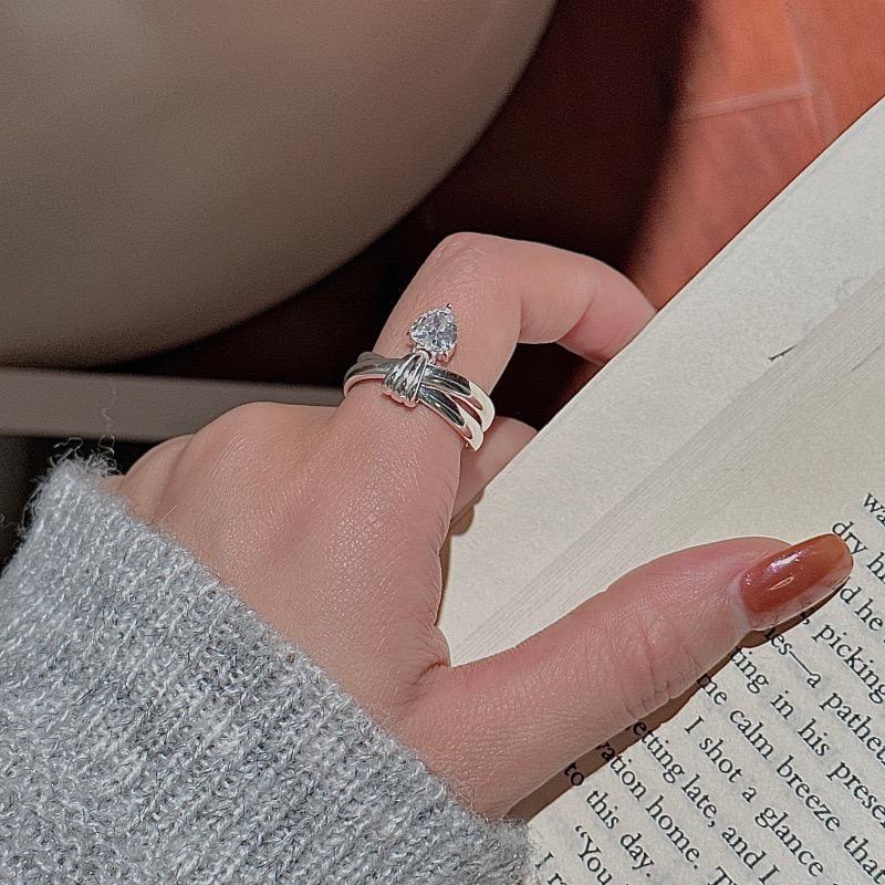 Xiaomi 925 Sterling Silver Rings for Women Men Couple Minimalist Handmade Simple Heart Zircon Ring Party Jewelry Gift Prevent Allergy