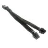 8Pin Female To 2x 8Pin (6 + 2) Male Cable Two PCIExpress 8Pin CPU or GPU Power Splitter Graphics Card Cable 20cm