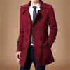 Men's Mid-Length Woolen Coat: Autumn/Winter 2023 Trend, Thickened Windbreaker with Velvet