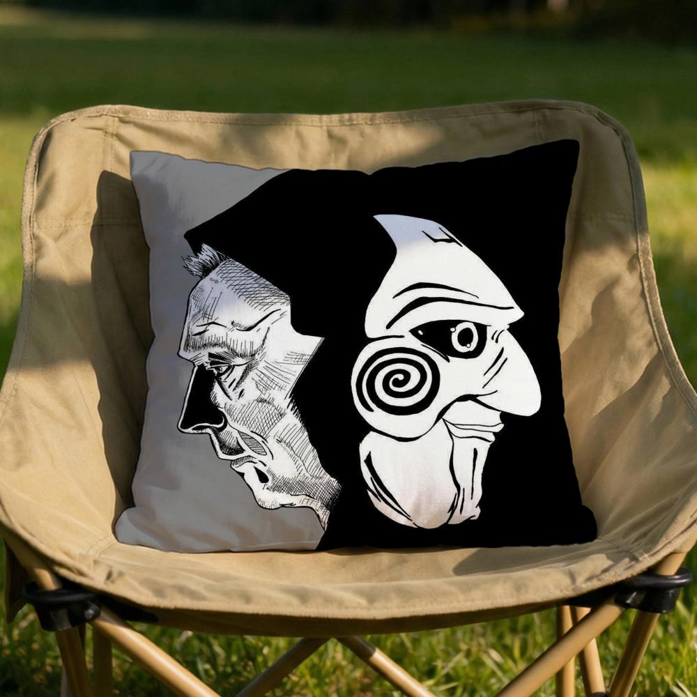 Horror Movie SSaw X Cushion Cover Soft Reversible Durable Pillow Cover MultiScene Use for Home Car Daily Comfort