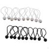 20pcs/set Black and White 16cm/ 6 Inch Heavy Duty Ball Bungees Shock Cords Tie Canopy Awning Tent