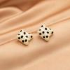 Irregular Polka Dot Earrings Sweet Square Earrings Korean Style Stud Earrings  For Women Gifts