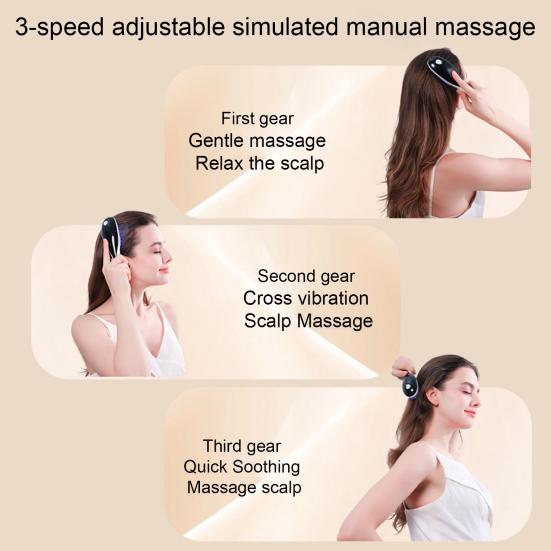 Hair Growth Comb Light Therapy for Thicker Healthier Hair Portable Hair Massager Handheld Scalp Device