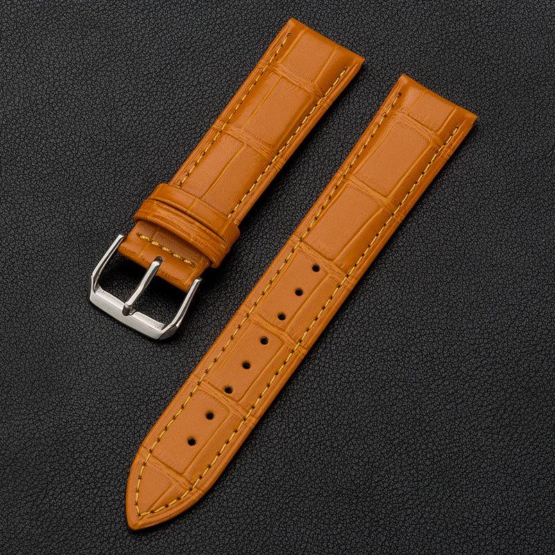 Ремешок для часов из телячьей кожи с текстурой бамбука и пряжкой-штифтом для мужчин и женщин
