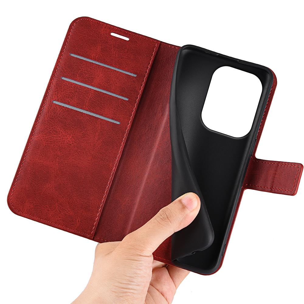 For Xiaomi Redmi Note 13 Pro 4G/Poco M6 Pro 4G Cover Magnetic Clasp PU Leather Folio Flip Phone Wallet Case