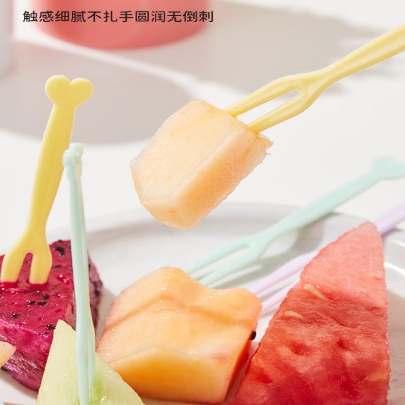 50Pcs/Box Dopamine Food Picks Mini Forks For Kids Fruit Fork Bento Box Bento Accessories Food Decoration Fork Food Picks For Kid