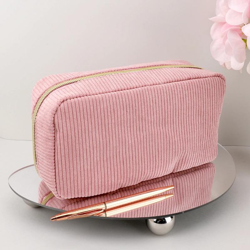Corduroy Pencil Case Large Capacity Pencil Cases Stationery Solid Color Trousse Kawaii Kalemlik School Supplies Pencil Pouch