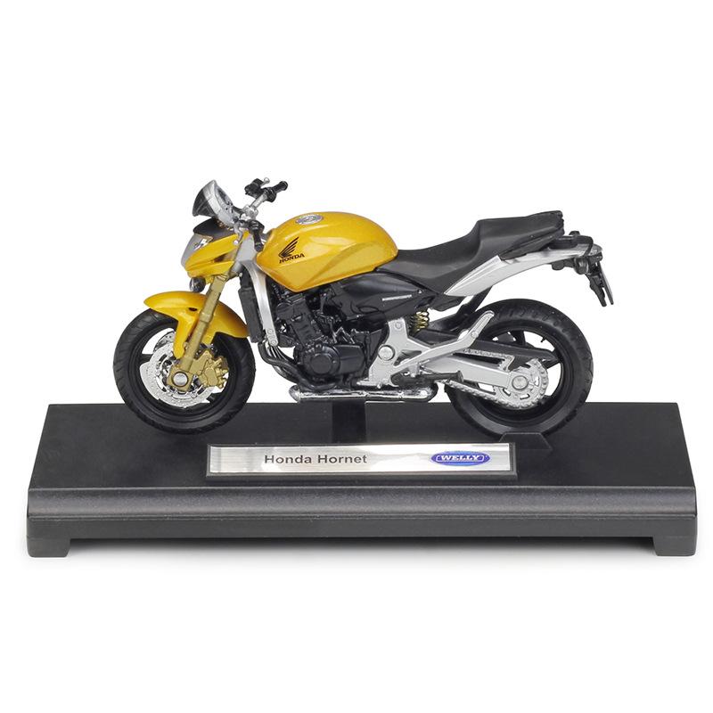 Масштаб 1/18 Welly HONDA Hornet, модель мотоцикла из сплава, литье под давлением, металлические игрушечные транспортные средства, модель мотоцикла, коллекция высокой имитации, детские подарки