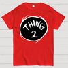 Хлопковая летняя повседневная свободная футболка с принтом "Thing 2"