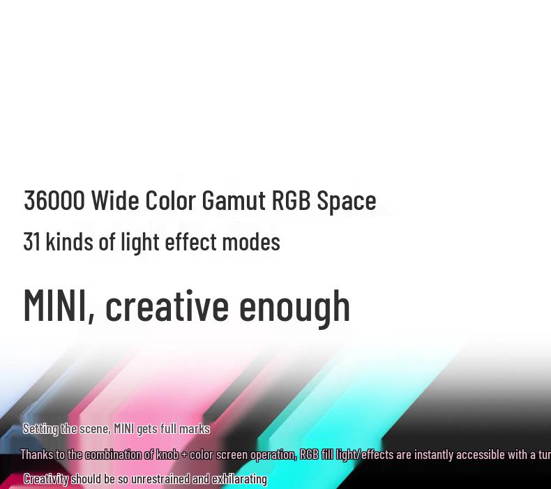 Yongnuo YN360Mini RGB Портативный светодиодный стик-светильник для прямых трансляций и съемки на природе