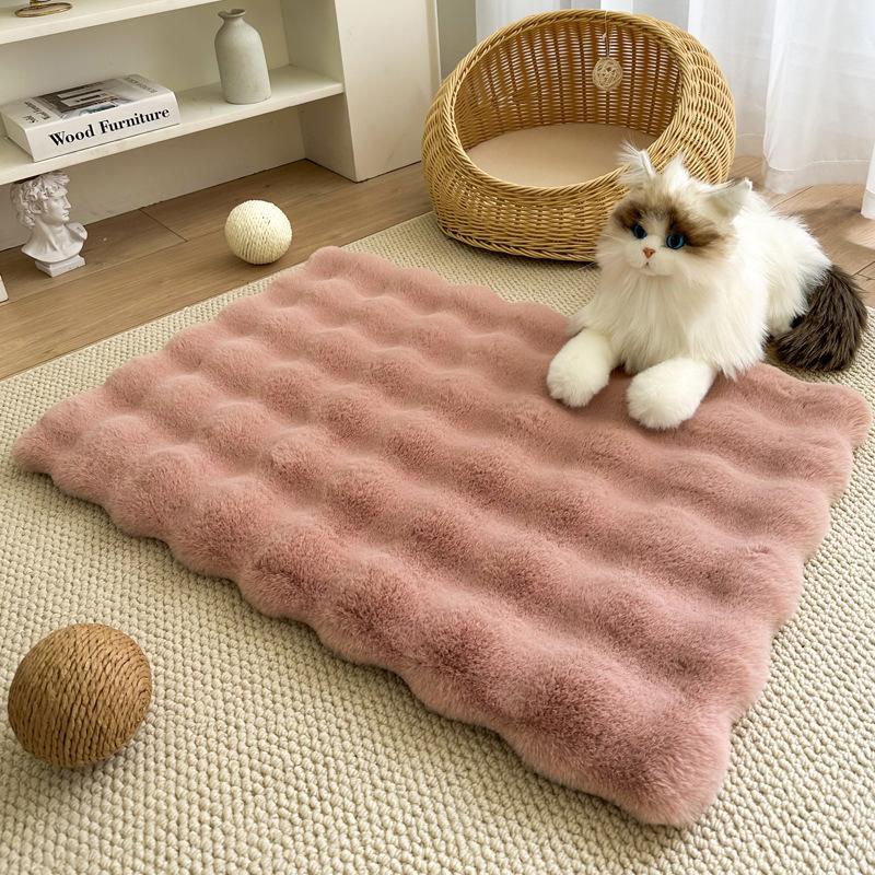 All-Season Luxury Cat Dog Nest Plush Cushion Blanket Soft Oxford Cloth Printed Warm Mat for Cat Cage High Quality Pet Mat