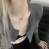 Нишевый дизайн, милое и крутое геометрическое треугольное ожерелье, модное, универсальное, простое, с подвеской, цепочка для свитера, женское, изысканное