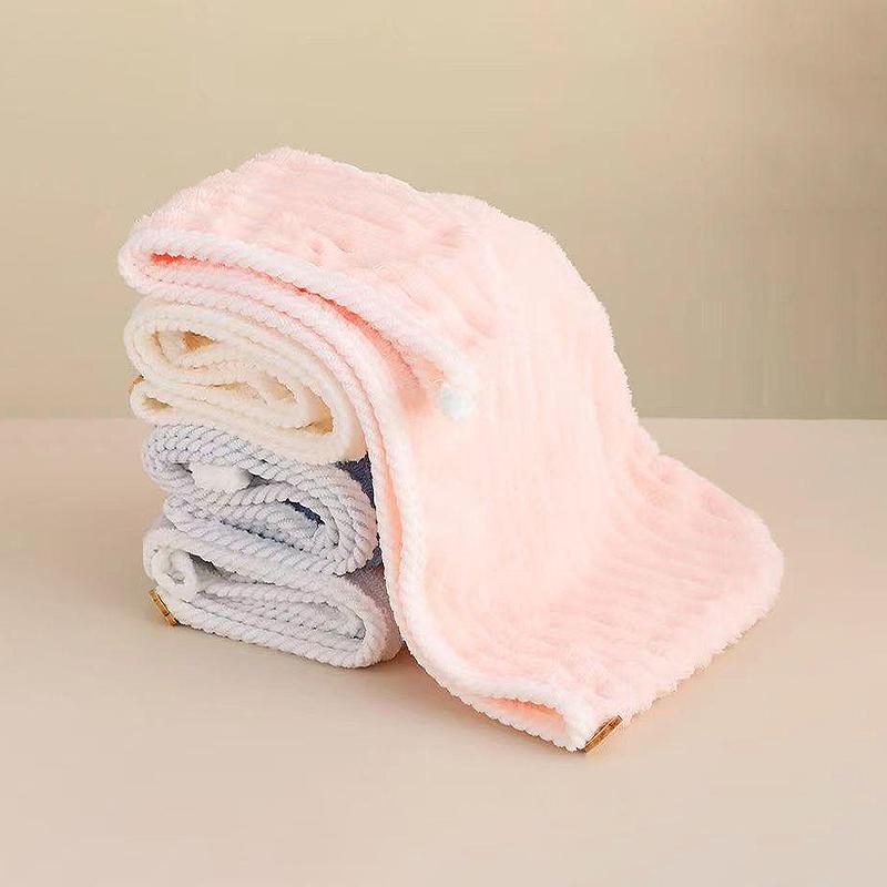 Шапочка для волос с волнистым узором, полотенце, утолщенная, мягкая, с сильным впитыванием воды, милая, быстросохнущая повязка на голову