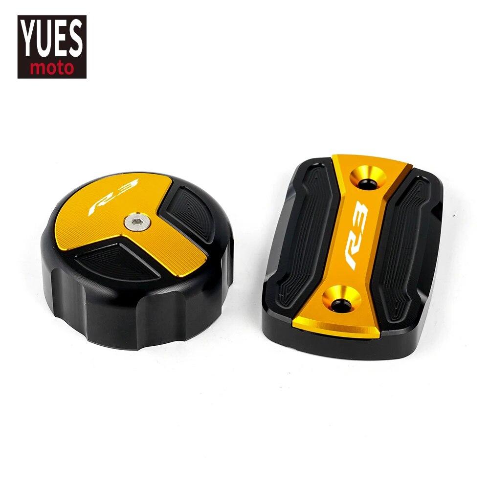 Аксессуары для мотоциклов, специальные предложения, передняя и задняя крышка главного бачка тормозной жидкости, крышка, подходит для YAMAHA YZF R3 2015-