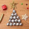 Pack of 24 Christmas Tree Decoration Balls Ornaments Hanging Props Xmas Tree Décor Accessories - Christmas Decorations Items for Home Office