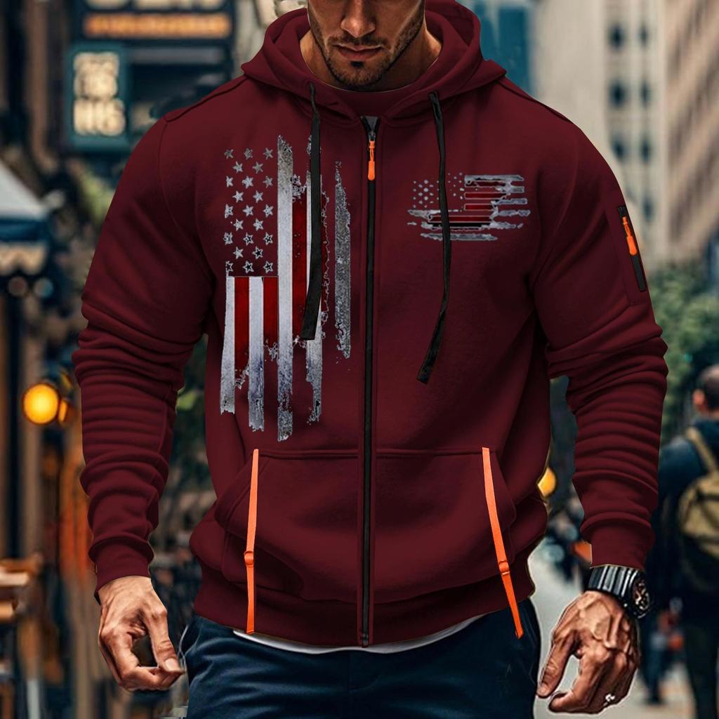 Мужская спортивная повседневная толстовка с капюшоном, кардиган с капюшоном на молнии, многокарманное пальто с капюшоном