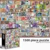 Jigsaw Puzzle With Bird Houses And World Renowned Flat Paintings For Gift Teens