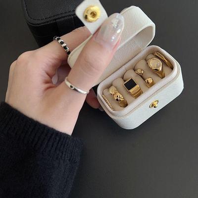 Компактная дорожная шкатулка для украшений для колец и серег