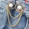 Джинсы Пуговица Регулятор Для Брюк Юбки Кнопка Жемчуг Кисточка Застежка Брюки Булавка Для Бесшовных Джинсов Пряжка Для Талии Аксессуары