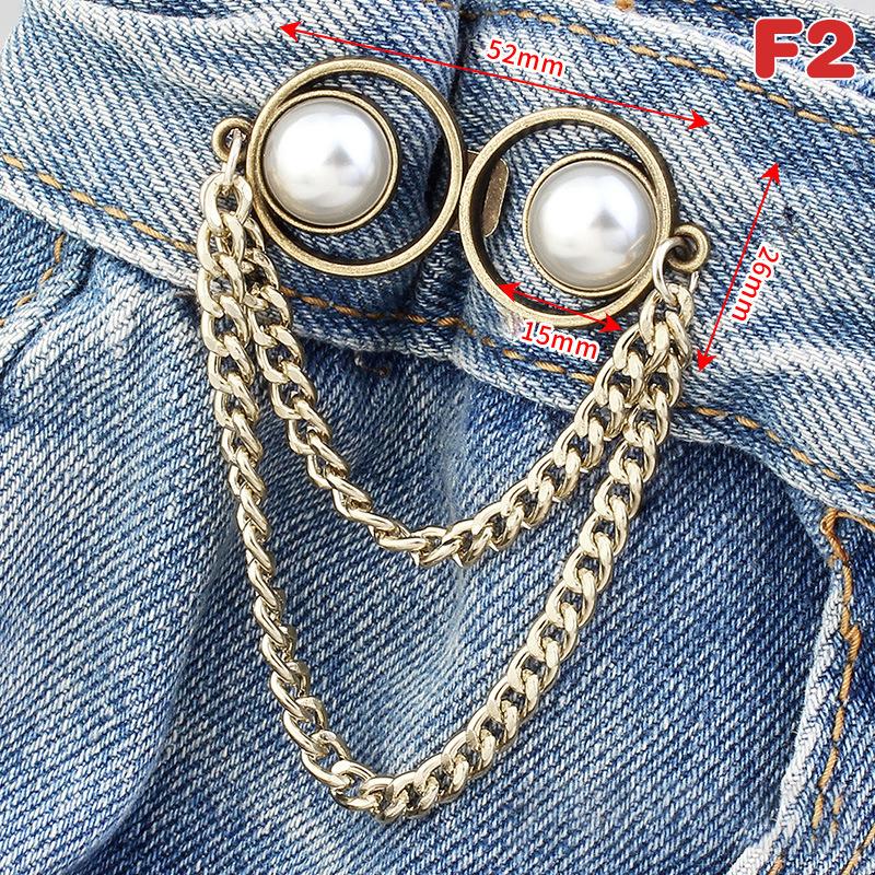Джинсы Пуговица Регулятор Для Брюк Юбки Кнопка Жемчуг Кисточка Застежка Брюки Булавка Для Бесшовных Джинсов Пряжка Для Талии Аксессуары