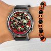 Women's Watch New Halloween Skull Style Design Quartz Watches Fashion Black Silicone Men's Simple Clock Wristwatch
