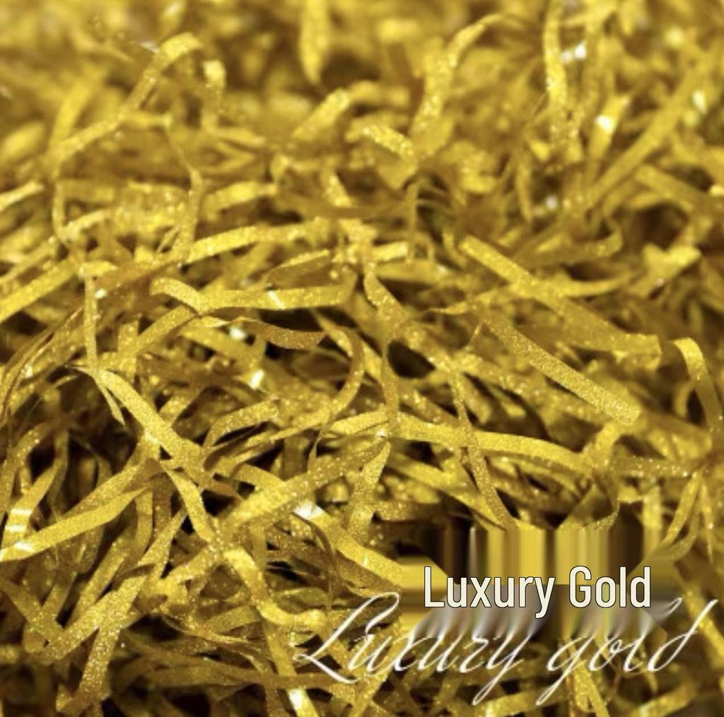 Raffia Paper Shred Gift Box Filler - Glitter Decorative Confetti for Party Favors