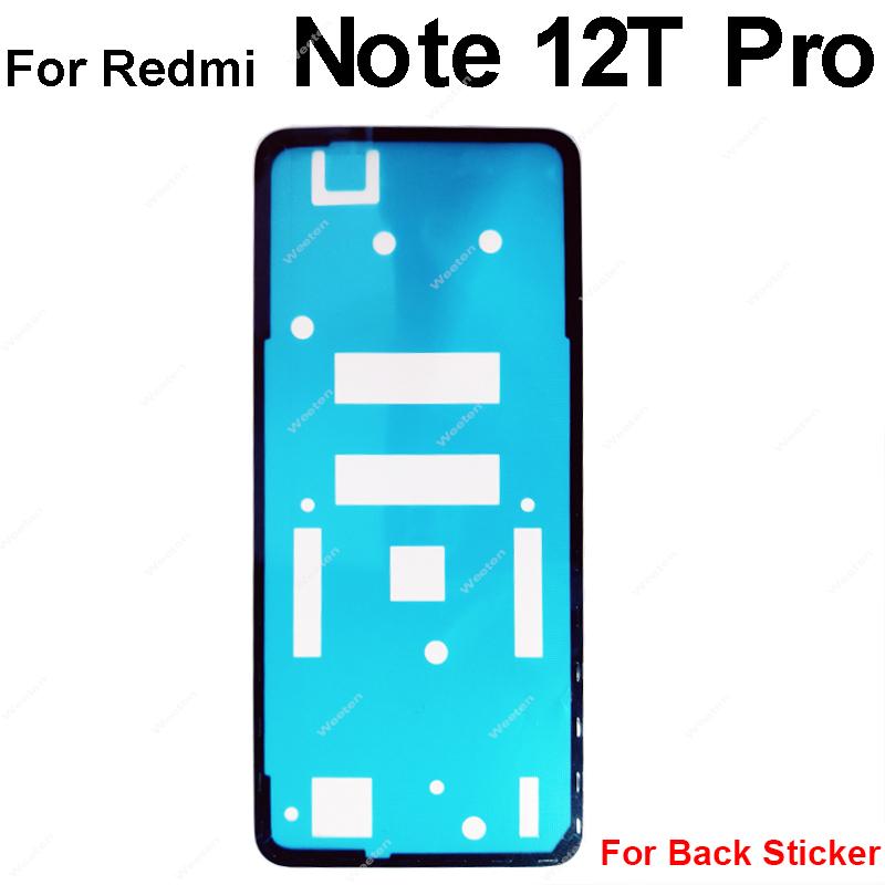 Back Battery Cover Adhesive Sticker For Xiaomi Redmi Note 12 12T Pro Plus Discovery Turbo Back Housing Adhesive Tape Repair Part