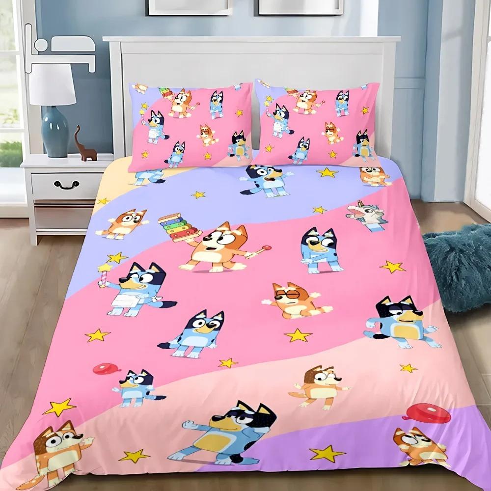 New design B-Blueys Duvet Cover Pillowcase 2/3pcs Bandit Chilli Bedding Set Adult Boy Girl Bedroom Children Single Double