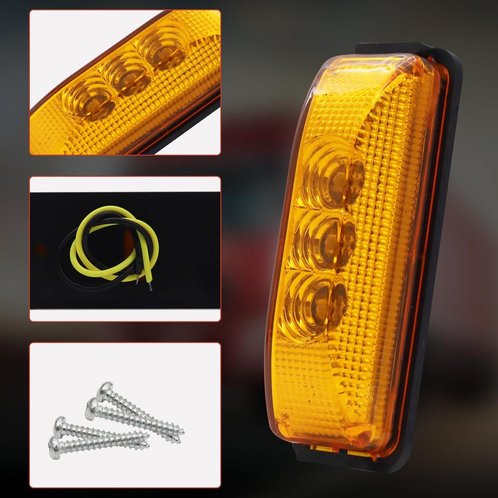 Ygmylandbb LED Truck Side Marker Lamp, 24V, , 3-LED Side Light, Car Width Light,