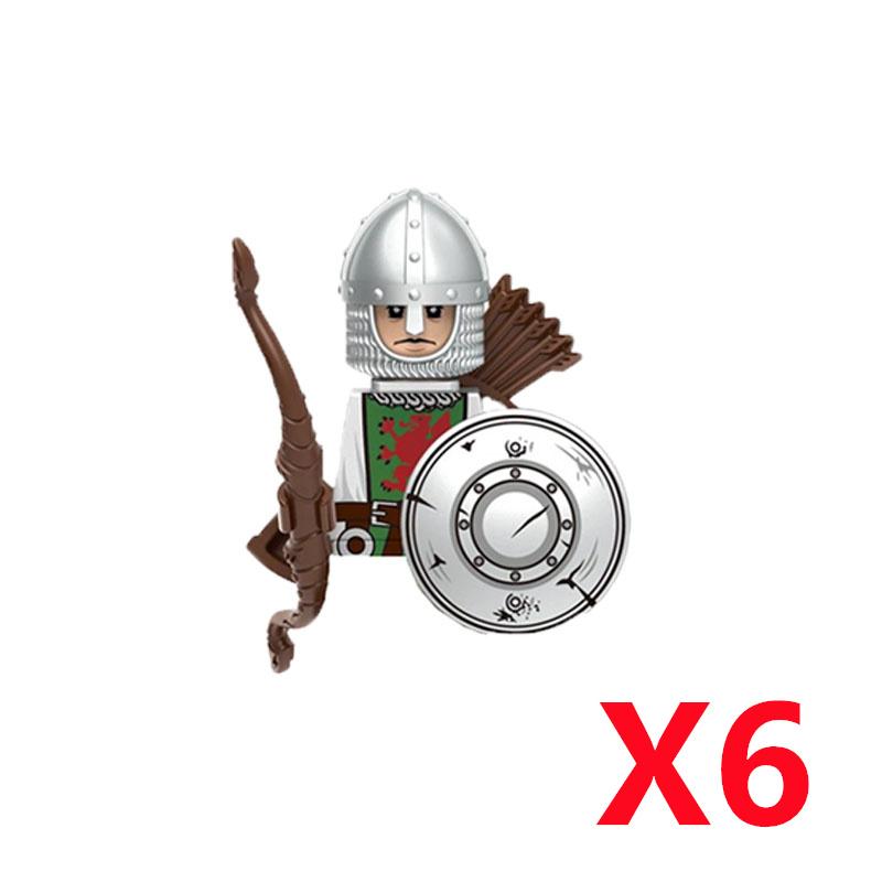 Средневековый Солдат Рыцарь Фигурка MOC Строительный Блок Зеленый Дракон Замок Пехота Орки Пират Римская Кавалерия Оружие Игрушки Подарки D122