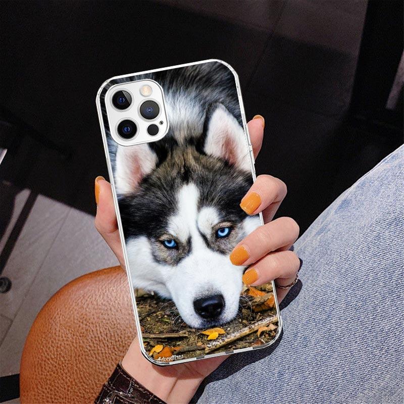 Siberian Husky Dog Phone Case For iPhone 17 Air 16 Pro Max 16E 15 + 14 Plus 11 12 13 Mini 7 8 SE Gift Print Cover Fundas 17 Air