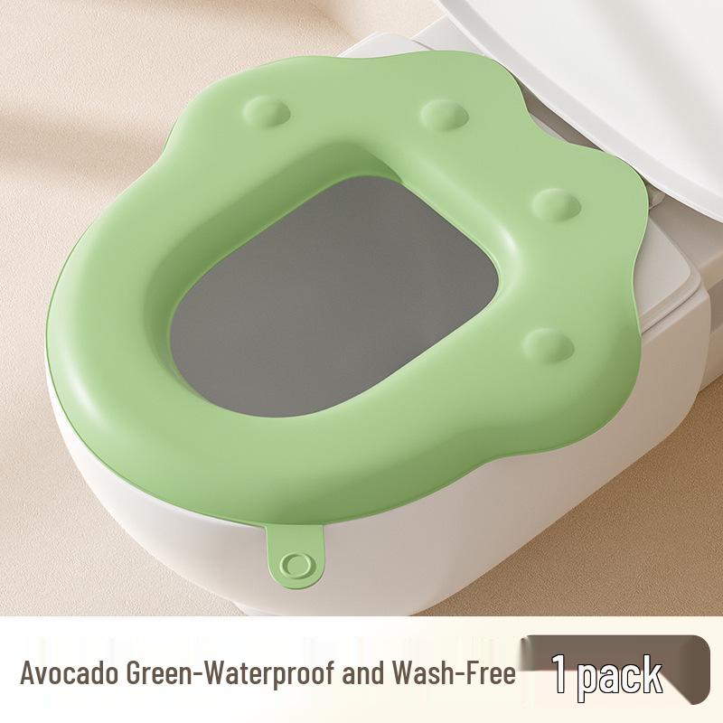 Водонепроницаемая мультяшная подушка для сиденья унитаза - Универсальная, Моющаяся, Милая, Клейкая накладка на все сезоны